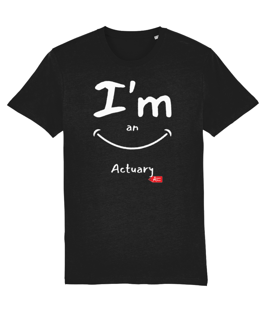 I'm An Actuary White and Black Cute Black T-Shirt
