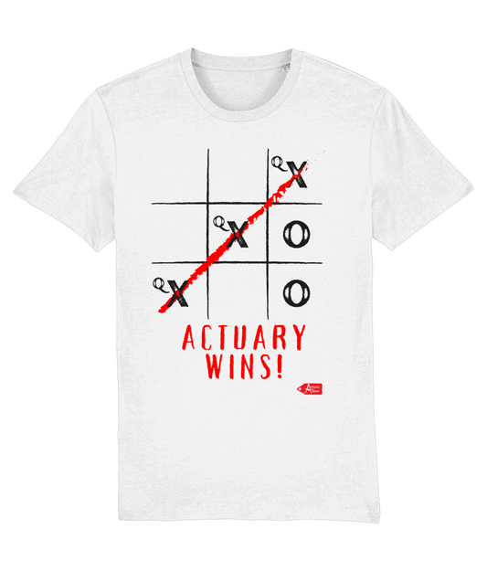 Actuary Wins Noughts And Crosses Qx T-Shirt