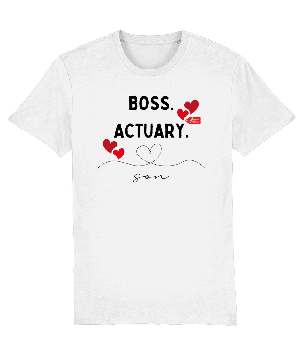 Boss Actuary Son Hearts White T-Shirt