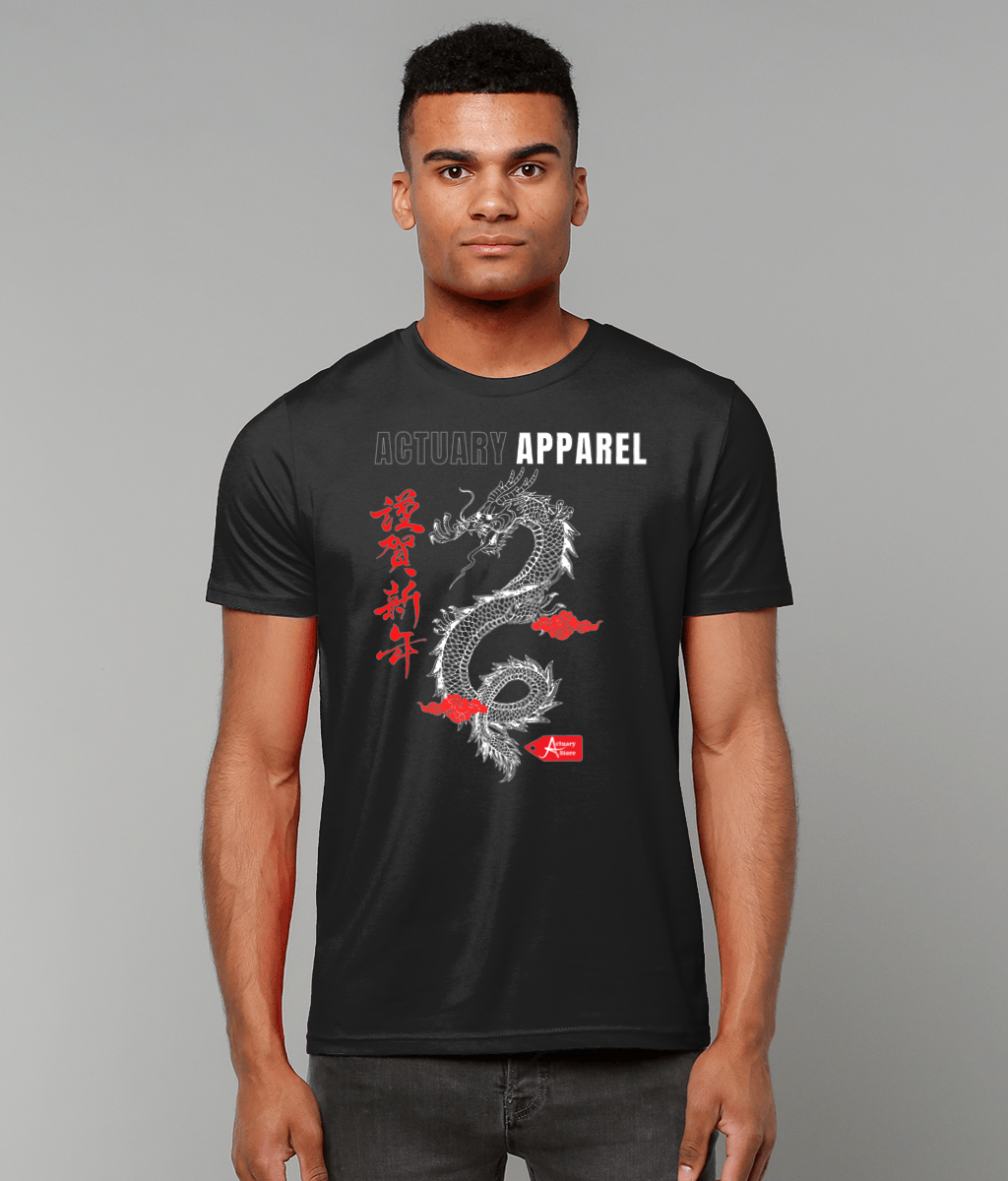Actuary Apparel Black Red Dragon Streetwear Black T-Shirt