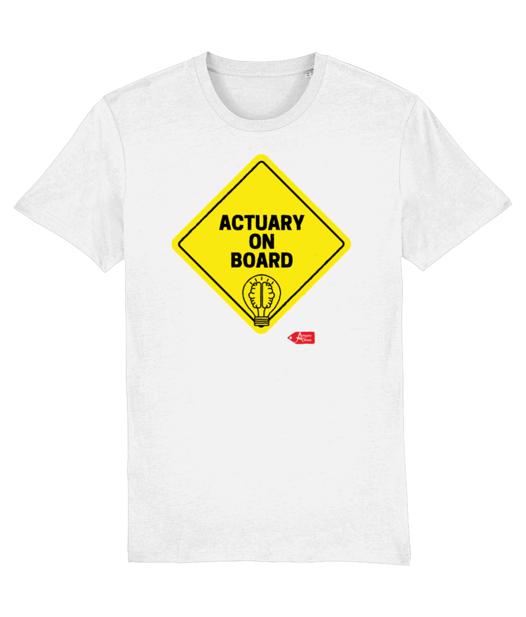 Actuary On Board T-Shirt (Black and White Variant)