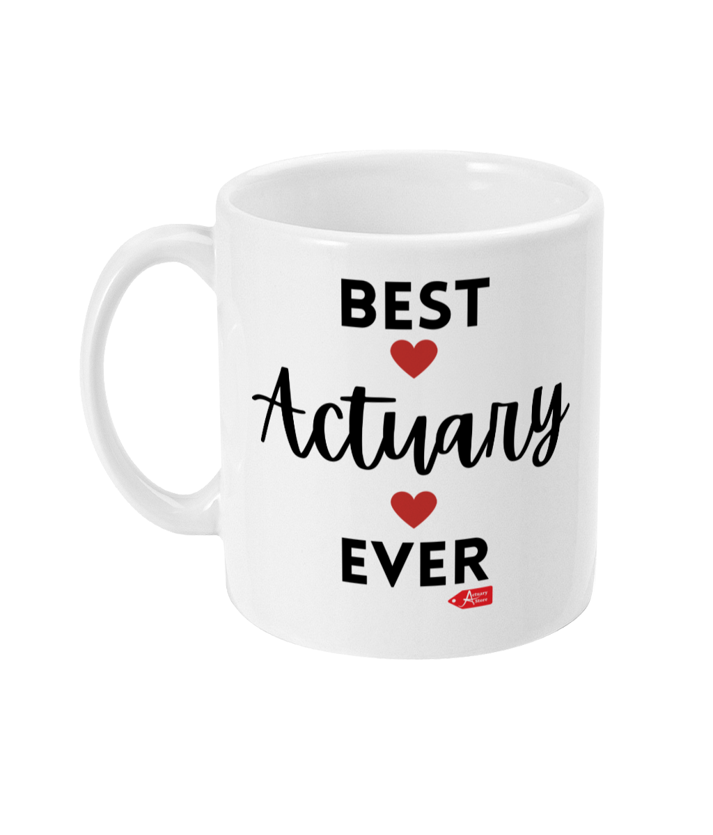 Best Actuary Ever Red Hearts 11oz Mug
