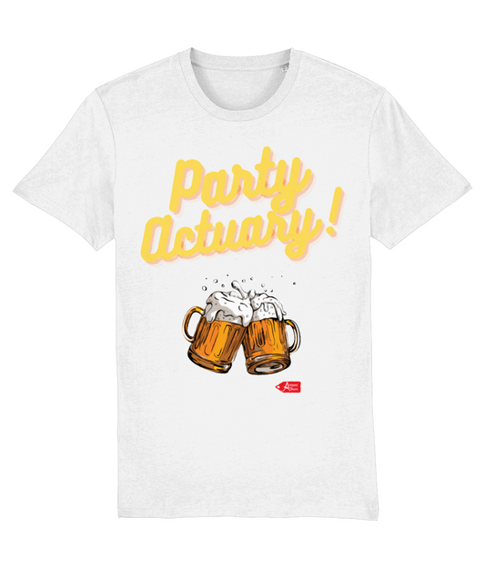 Party Actuary Beer Glasses T-Shirt (White and Black Variants)