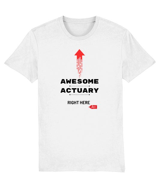 Awesome Actuary, Right Here Red Arrow T-Shirt