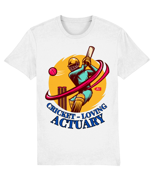 Cricket Loving Actuary White T-Shirt