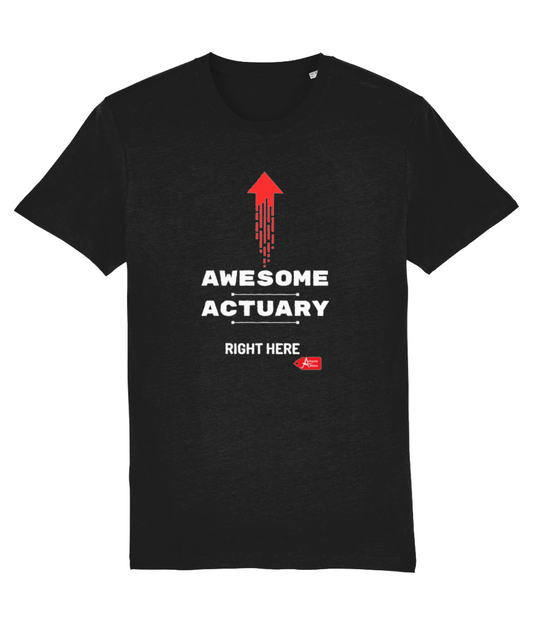 Awesome Actuary, Right Here Red Arrow T-Shirt