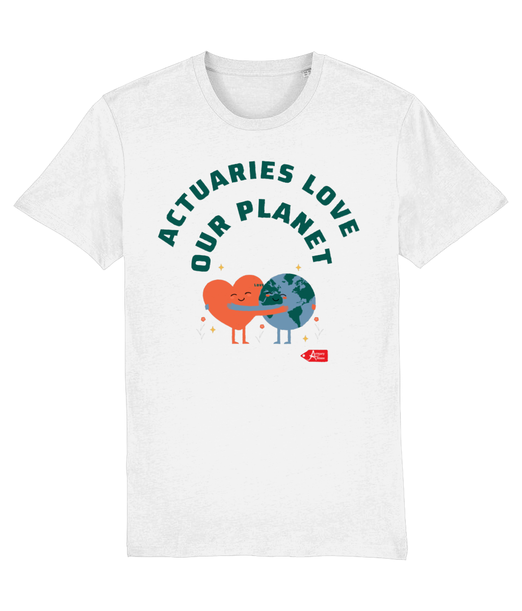 Actuaries Love Our Planet Ecological White T-shirt