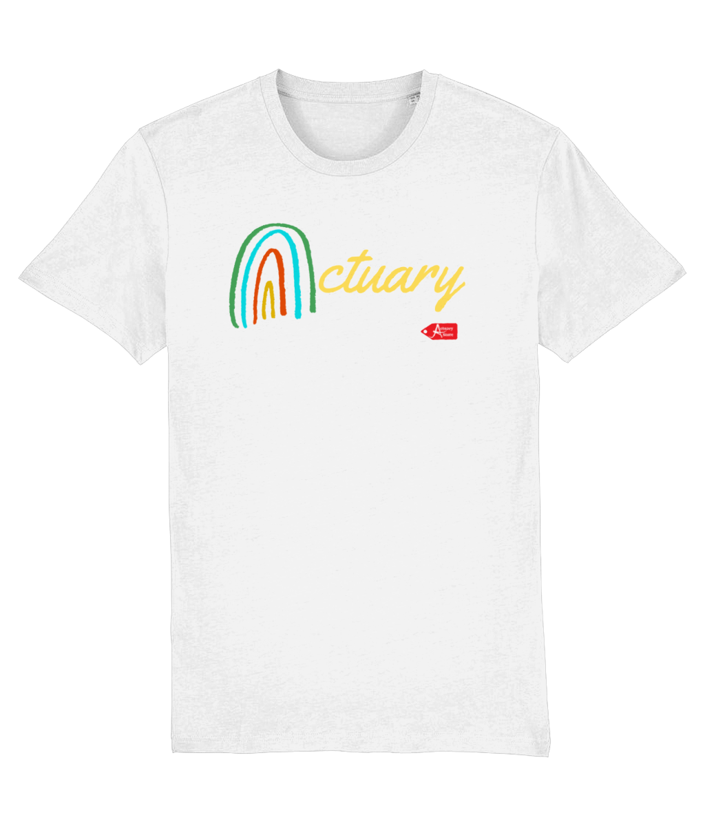 Rainbow A Actuary T-Shirt (Black and White Variants)