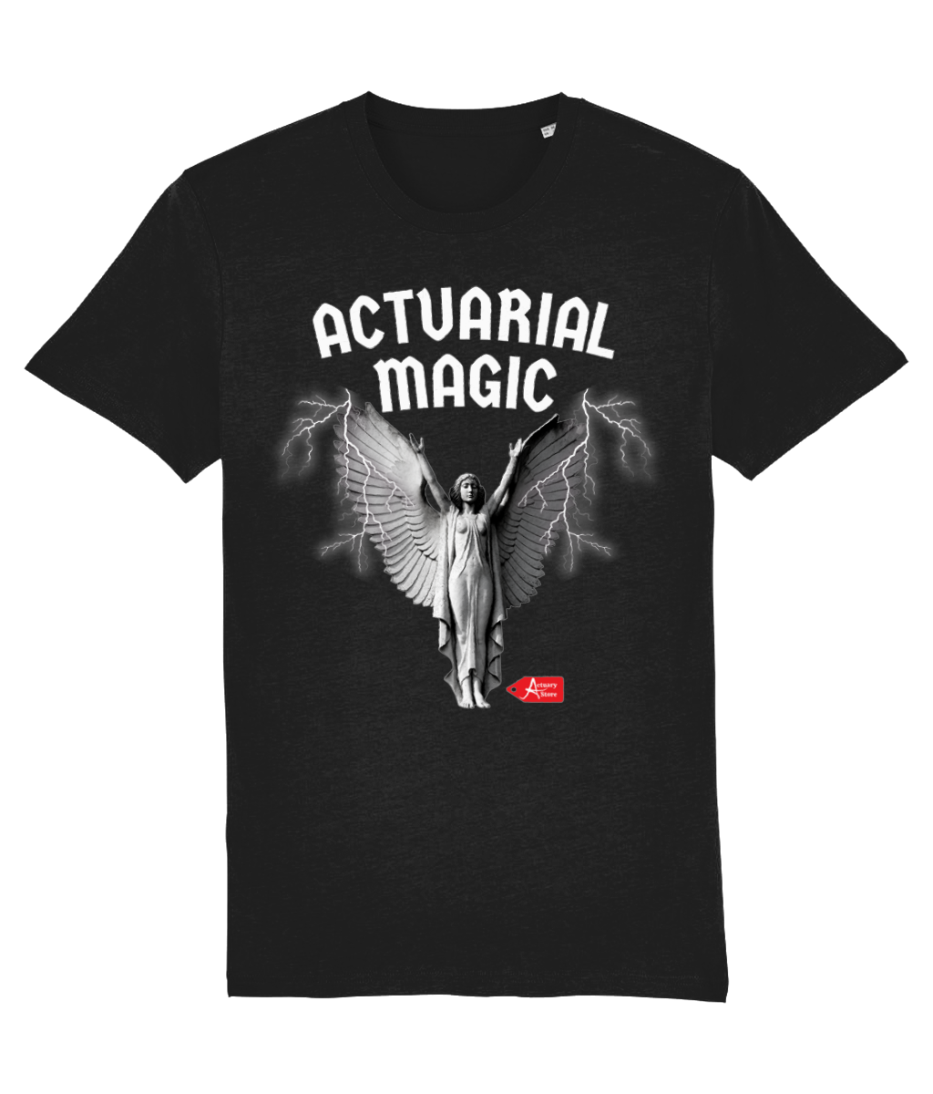 Actuarial Magic Streetwear Angel Black T-Shirt