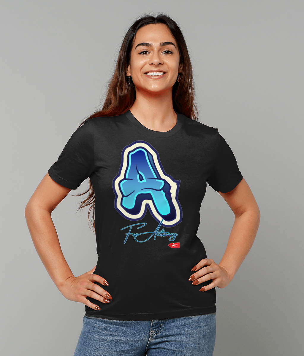 A For Actuary Minimalist Graffiti Proper T-Shirt (Black and White Variants)