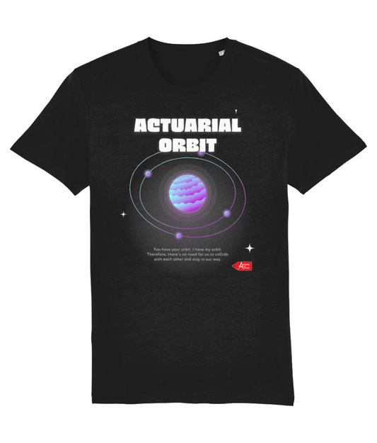 Actuarial Orbit Quote Black T-Shirt