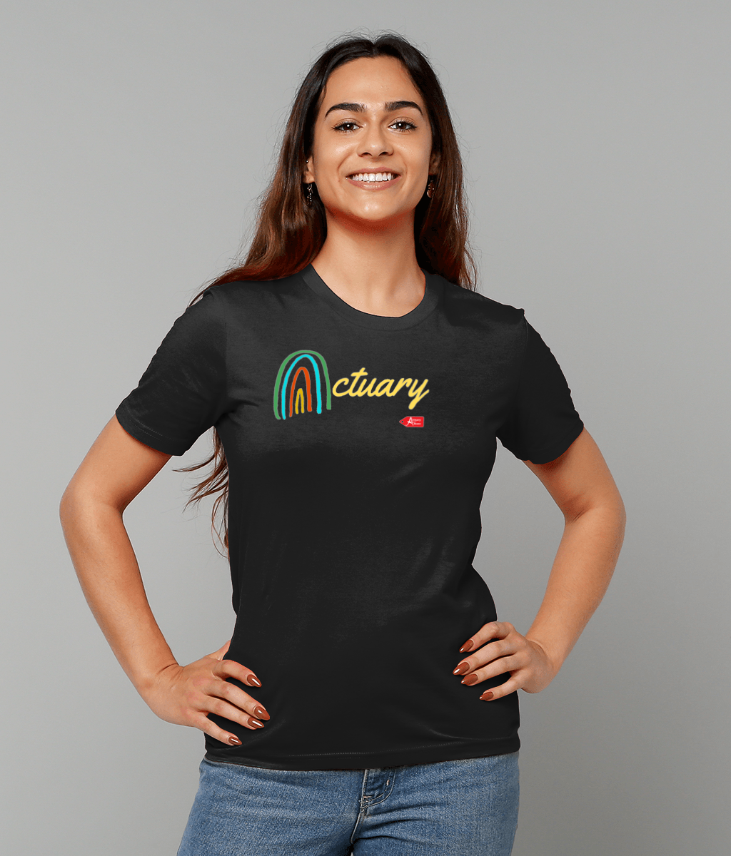 Rainbow A Actuary T-Shirt (Black and White Variants)