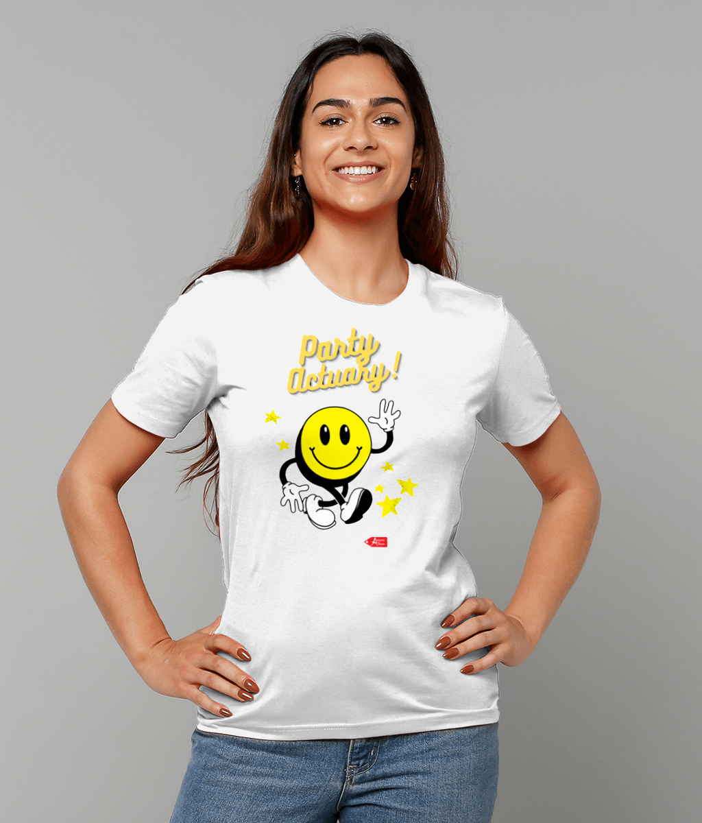 Party Actuary Yellow Cheerful Good Times T-Shirt (Grey and White Variants)