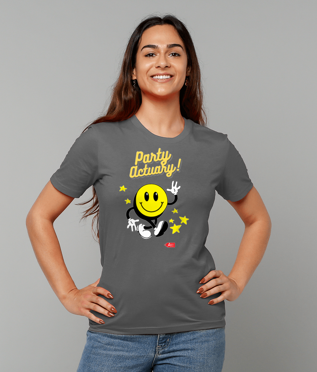 Party Actuary Yellow Cheerful Good Times T-Shirt (Grey and White Variants)