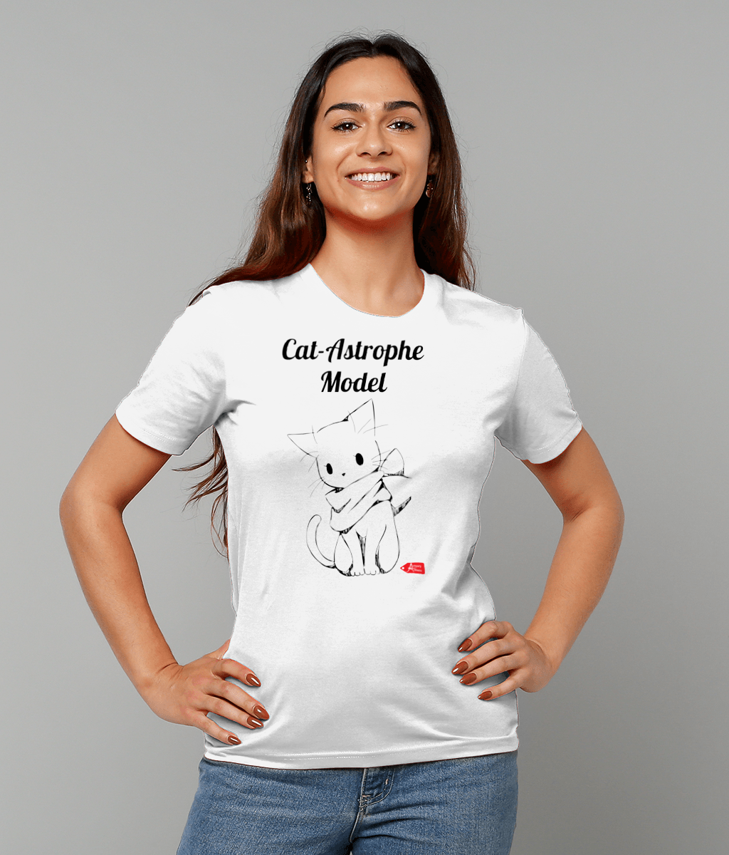 Cat-Astrophe Model Illustration T-shirt
