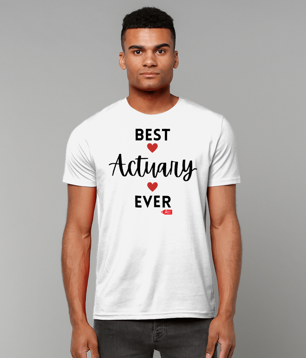Best Actuary Ever Red Hearts T-Shirt