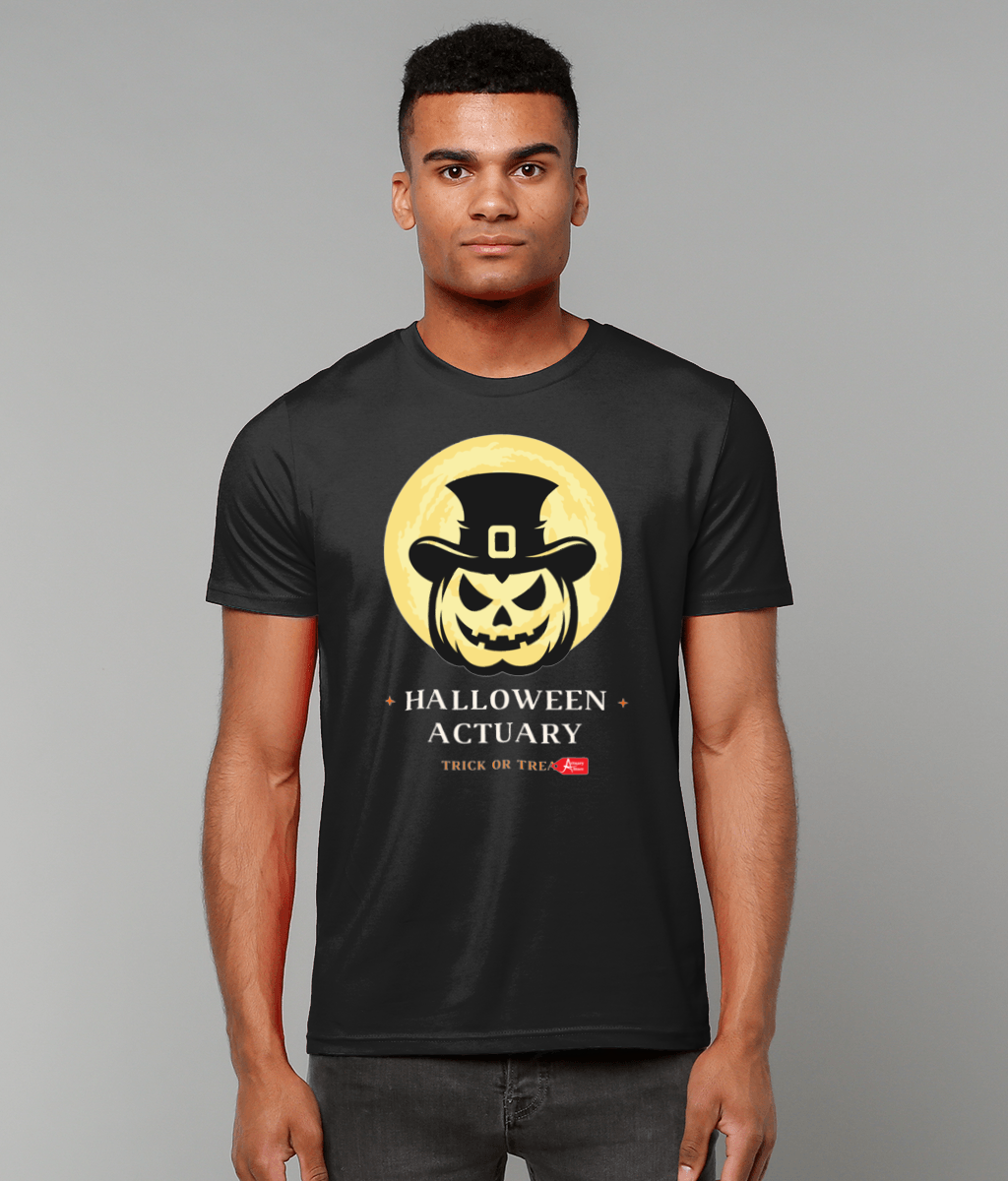 Halloween Actuary Trick or Treat Pumpkin Moon T-Shirt