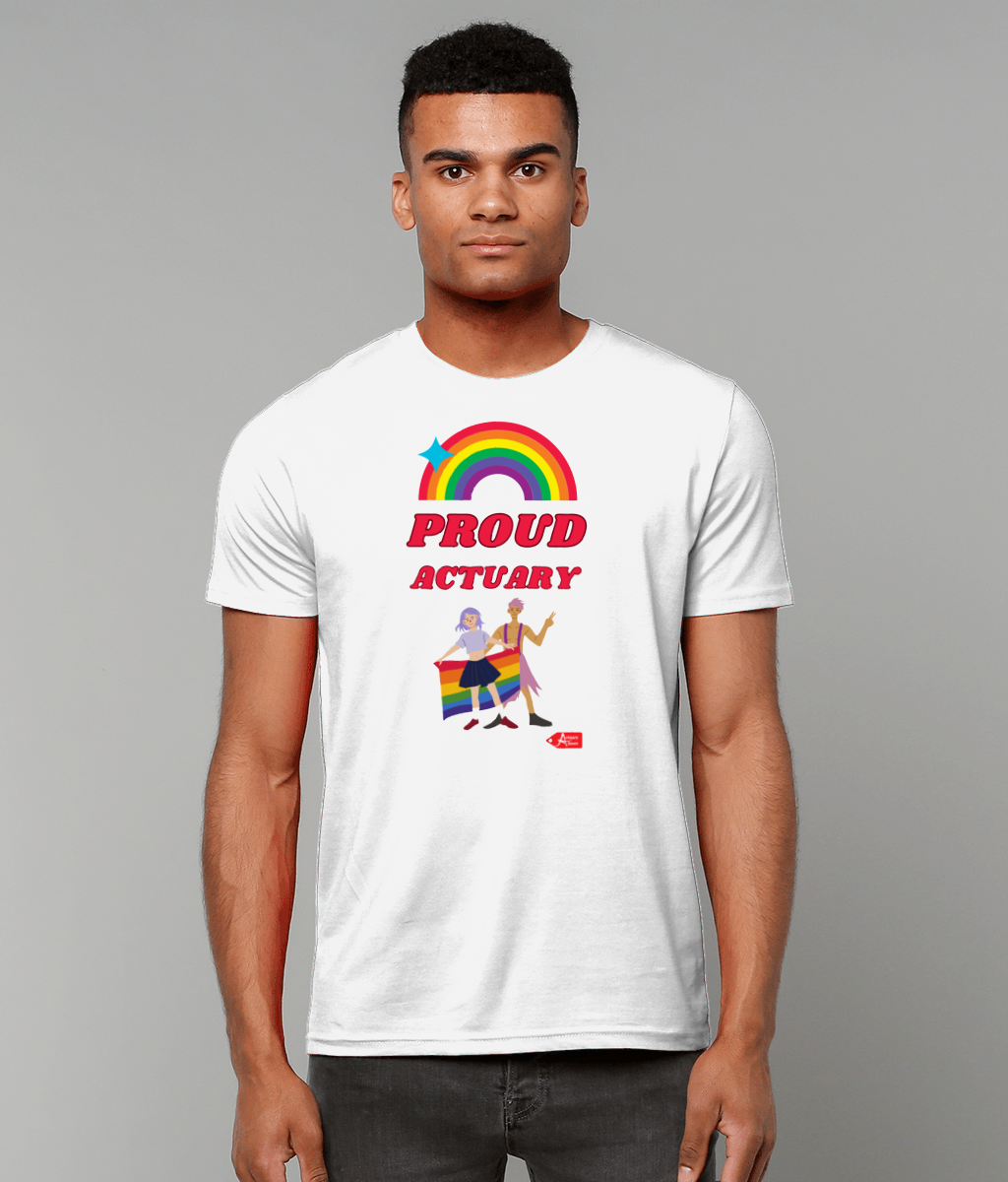 Proud Actuary Rainbow Representatives T-Shirt (Black and White Variants)