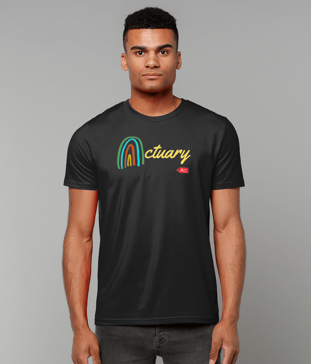 Rainbow A Actuary T-Shirt (Black and White Variants)