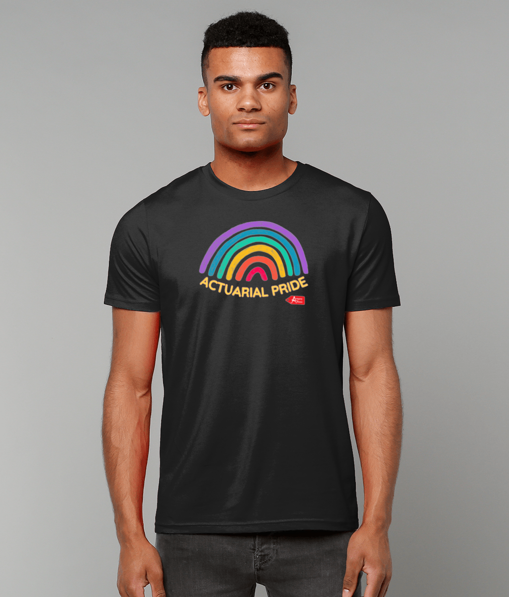 Actuarial Pride Rainbow T-Shirt (White and Black Variants)