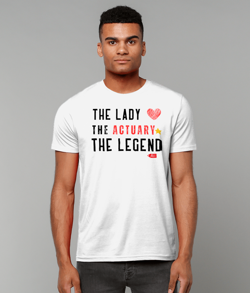 The Lady The Actuary The Legend Heart Star T-Shirt