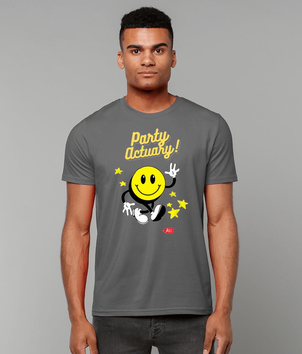 Party Actuary Yellow Cheerful Good Times T-Shirt (Grey and White Variants)