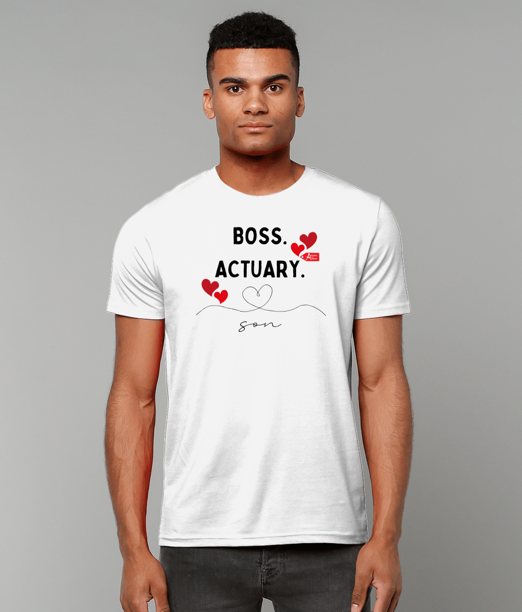 Boss Actuary Son Hearts White T-Shirt