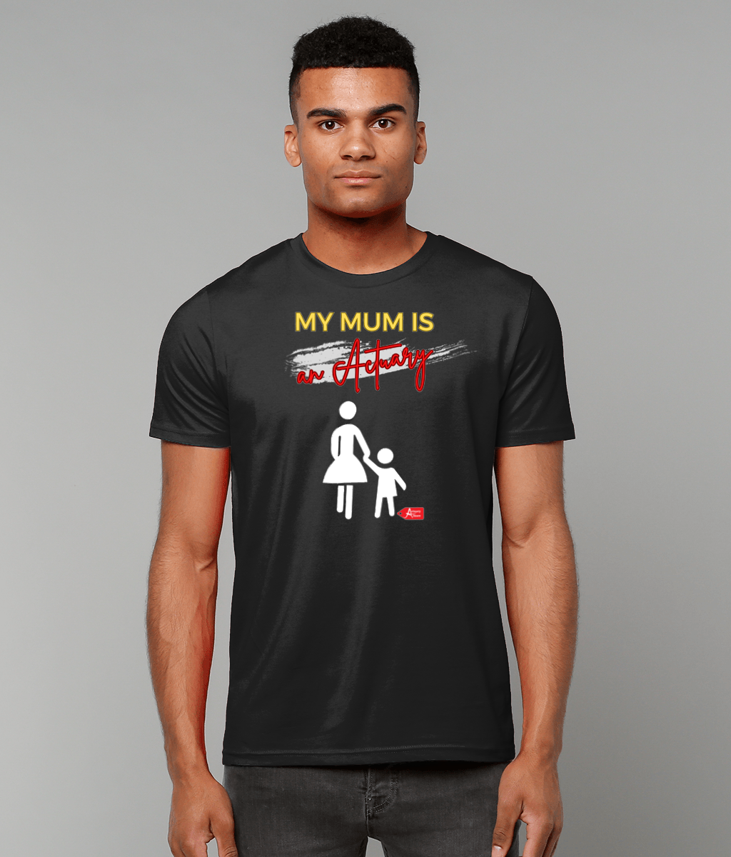 My Mum Is An Actuary Holding Hands Black T-Shirt