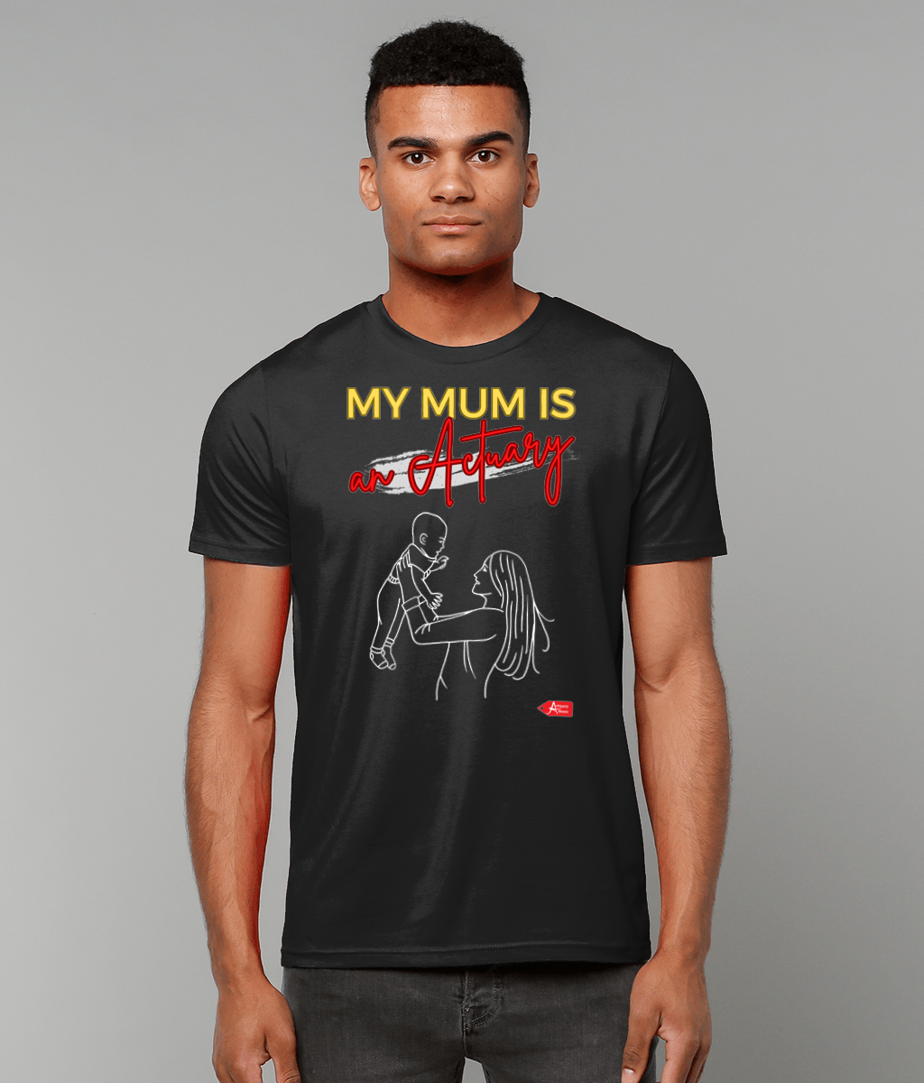 My Mum Is An Actuary Lifting Black T-Shirt