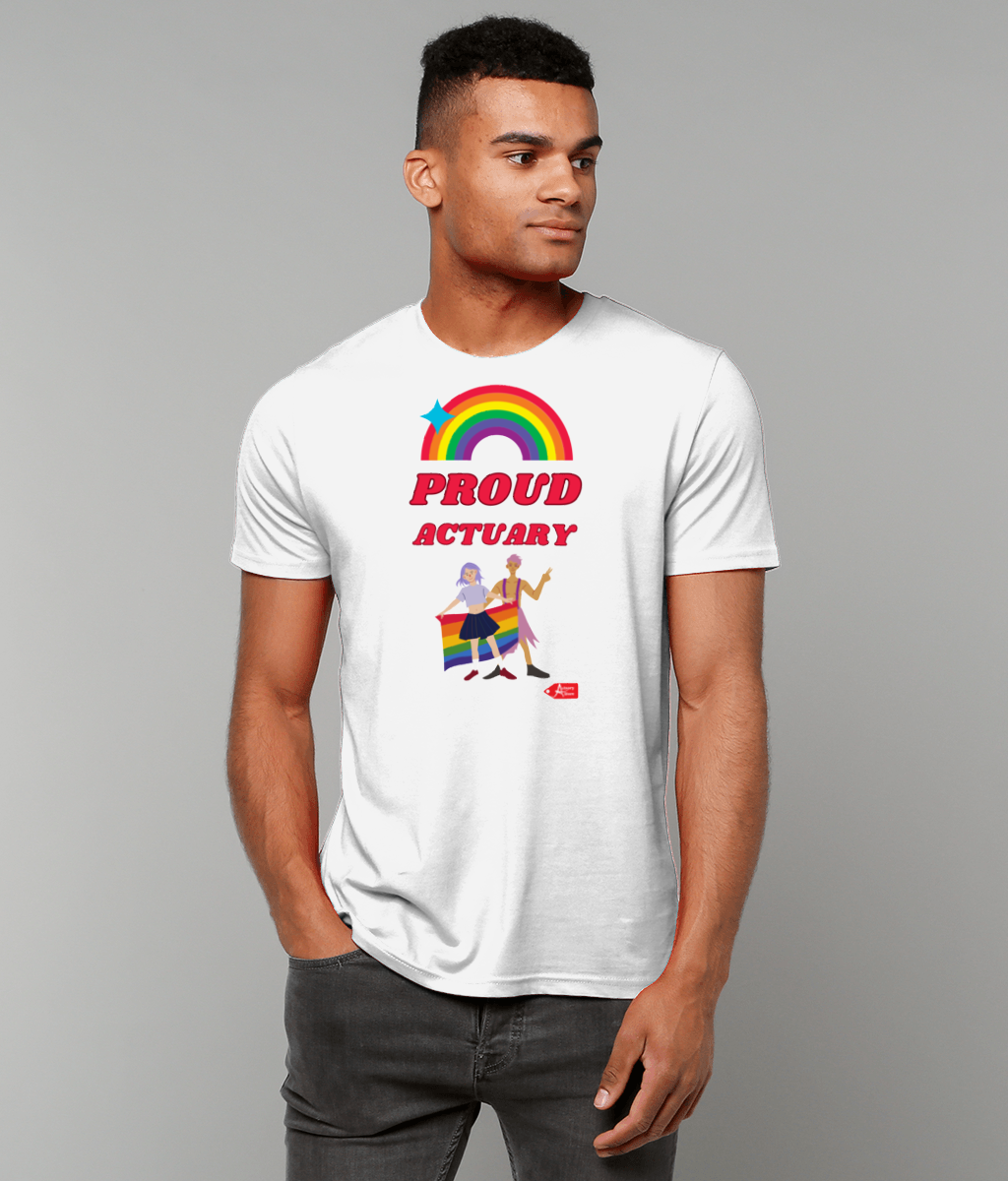 Proud Actuary Rainbow Representatives T-Shirt (Black and White Variants)