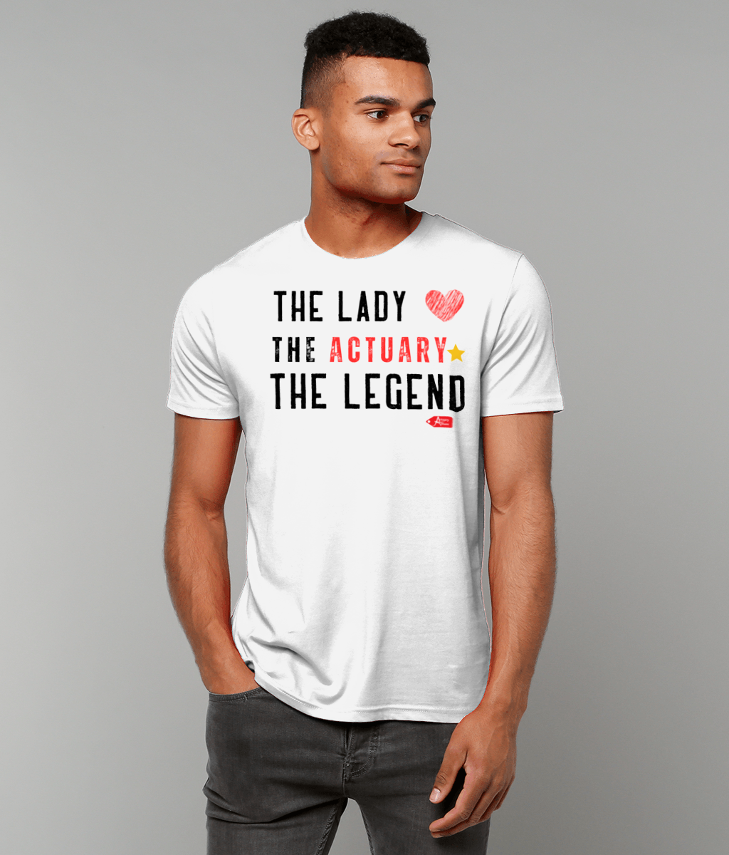 The Lady The Actuary The Legend Heart Star T-Shirt