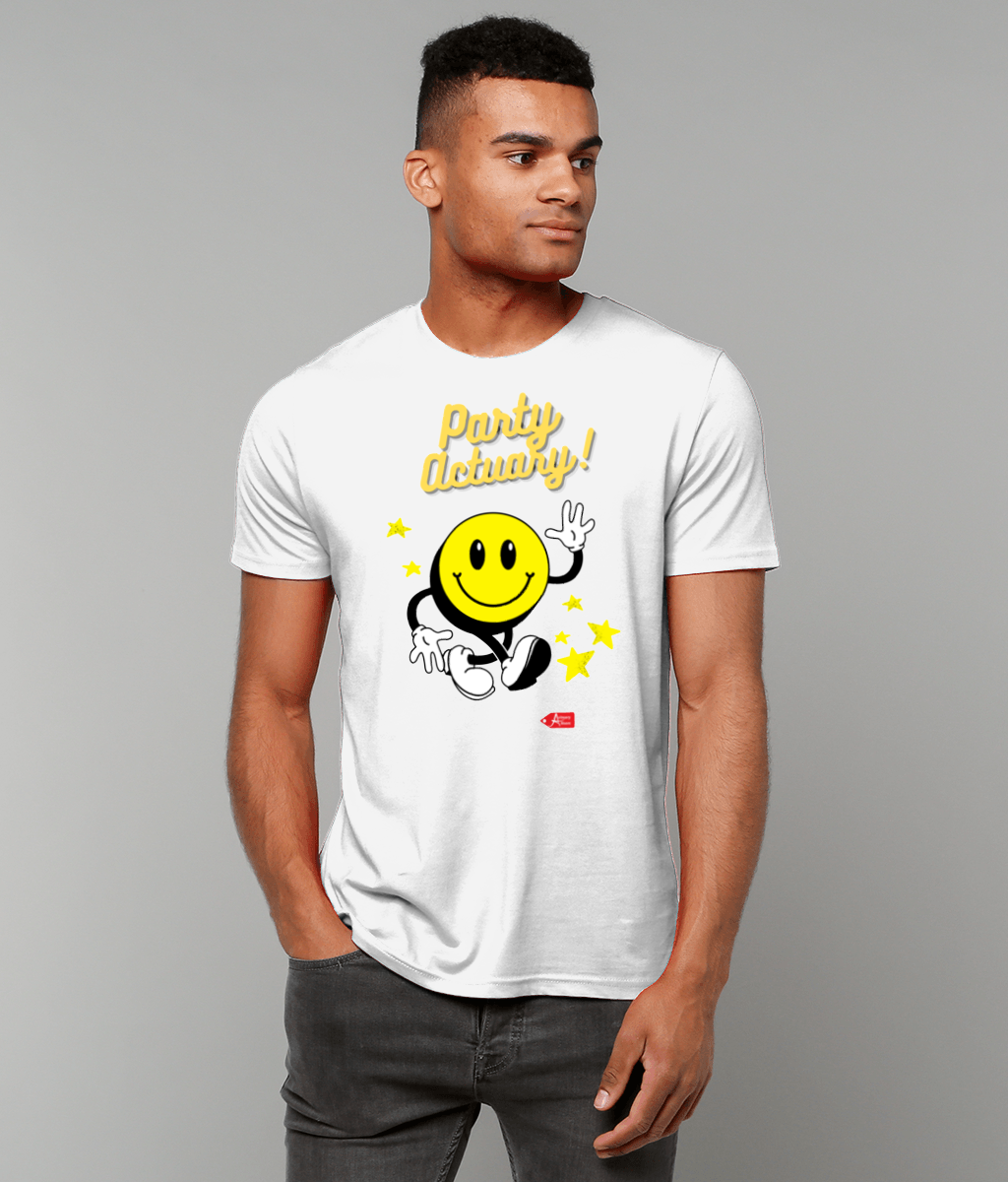 Party Actuary Yellow Cheerful Good Times T-Shirt (Grey and White Variants)