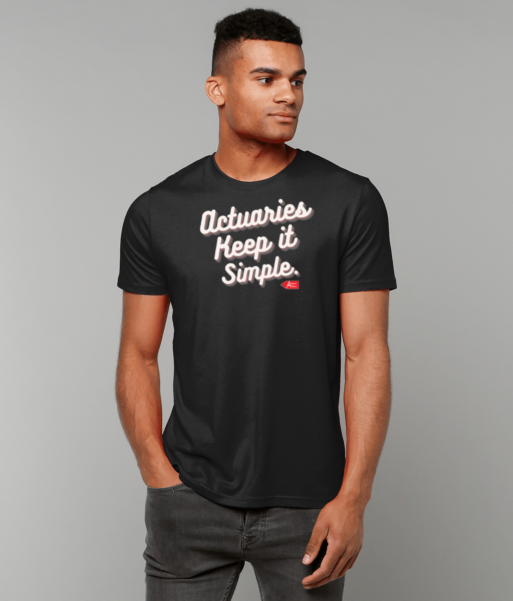 Actuaries Keep It Simple Black T-Shirt