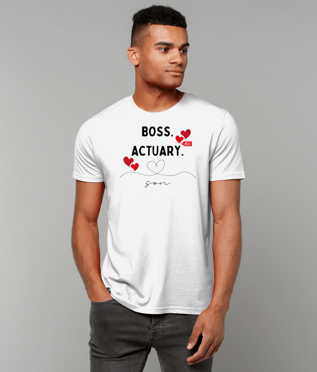 Boss Actuary Son Hearts White T-Shirt