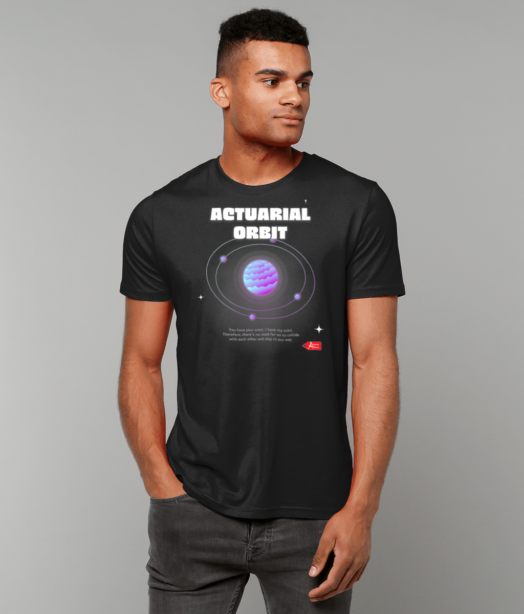 Actuarial Orbit Quote Black T-Shirt