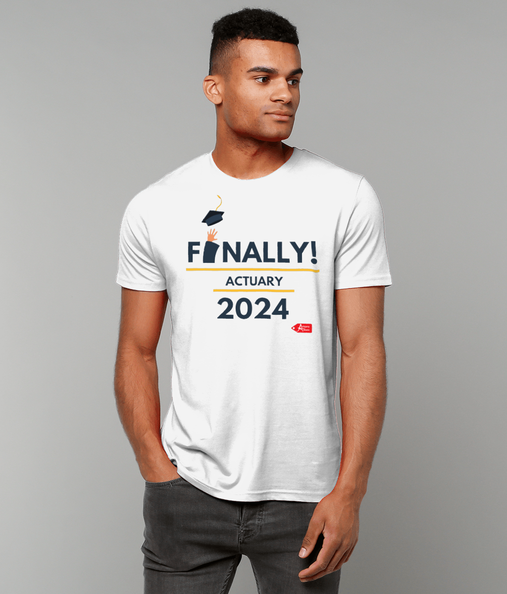 Finally Actuary 2024 White T-Shirt