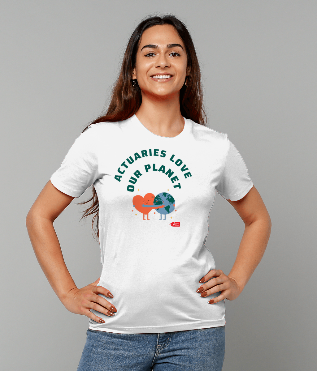 Actuaries Love Our Planet Ecological White T-shirt