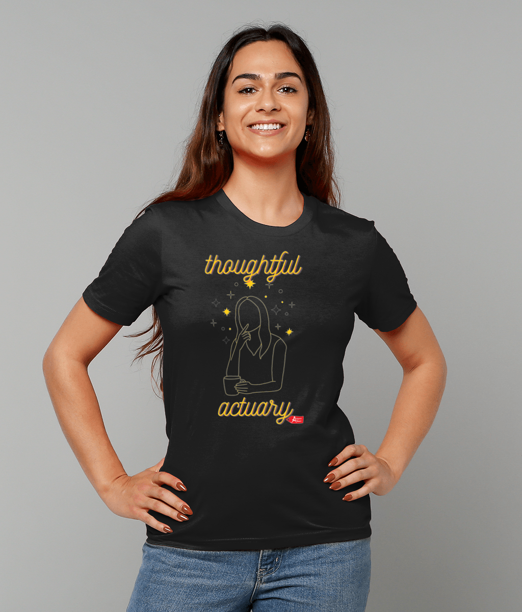 Thoughtful Actuary Black T-shirt