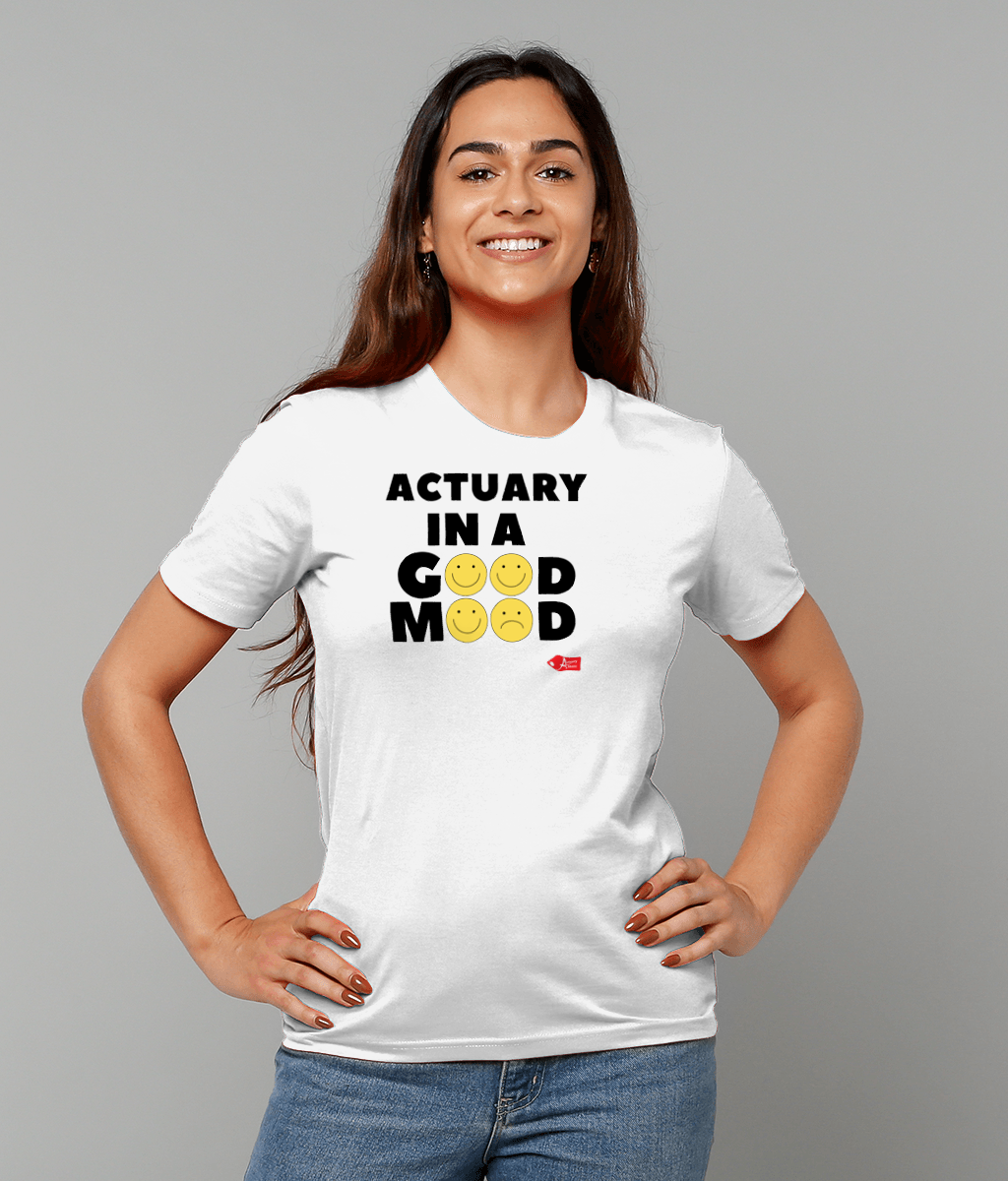 Actuary In a Good Mood Emoji White T-Shirt