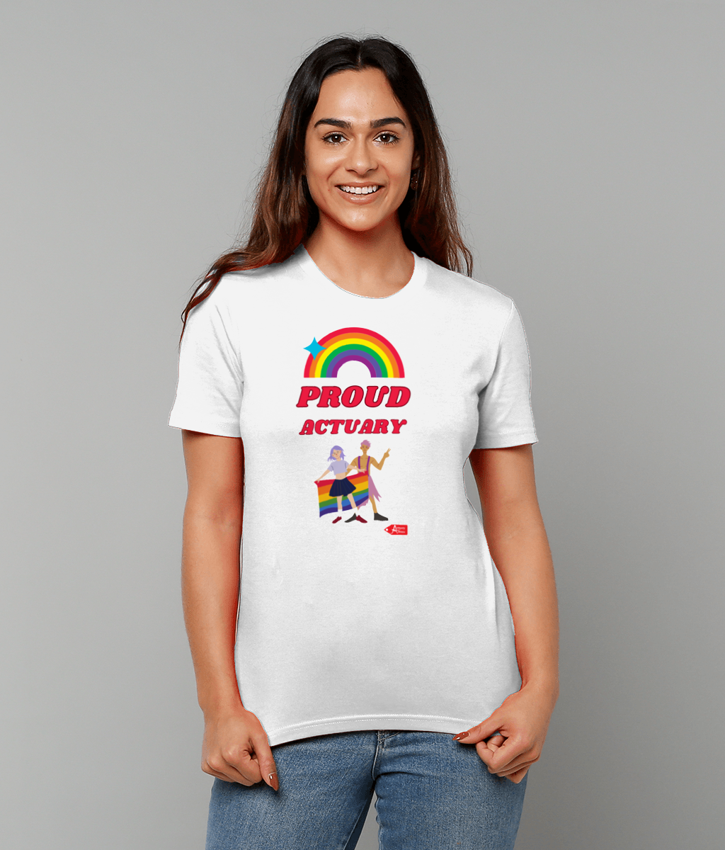 Proud Actuary Rainbow Representatives T-Shirt (Black and White Variants)