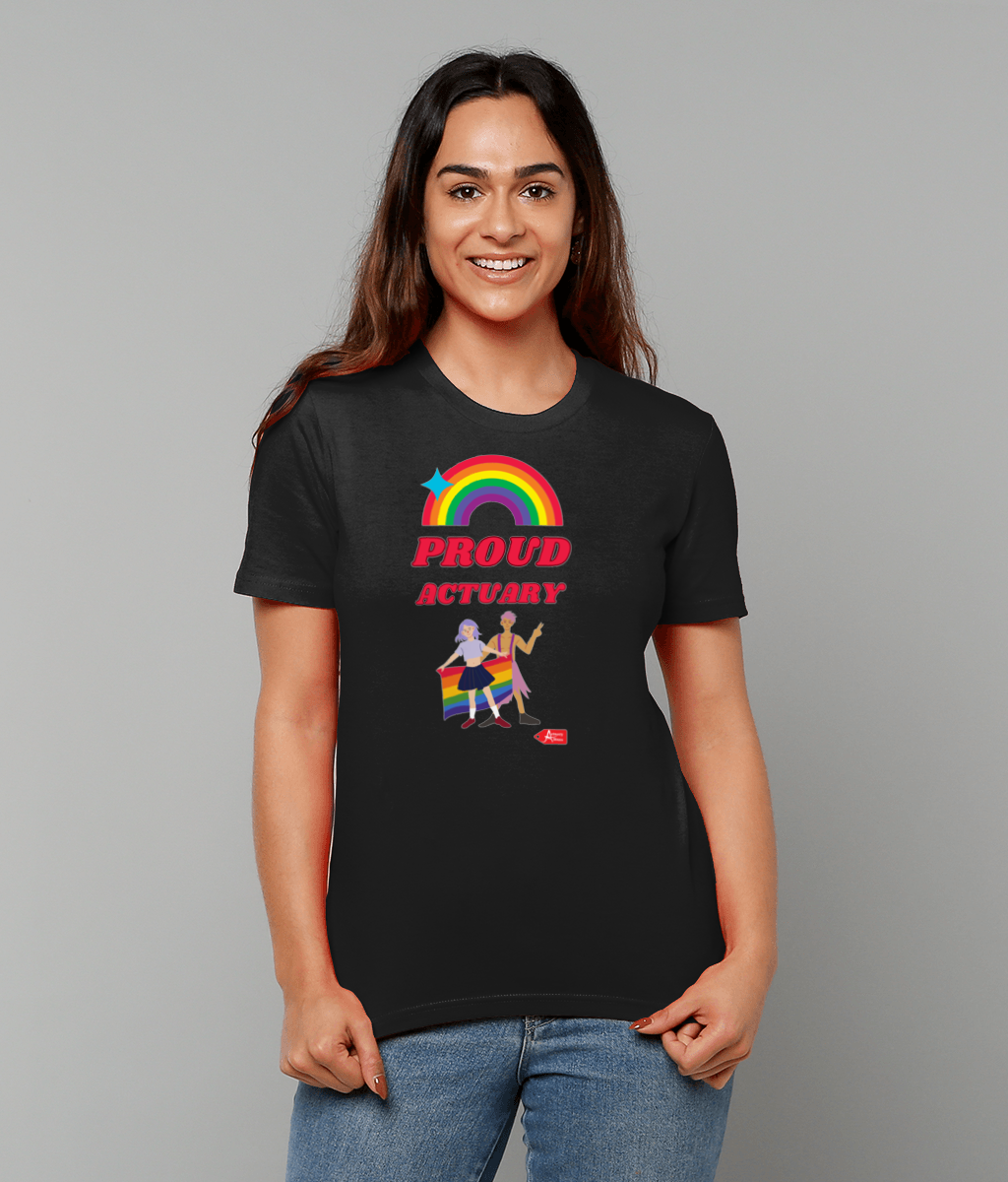 Proud Actuary Rainbow Representatives T-Shirt (Black and White Variants)