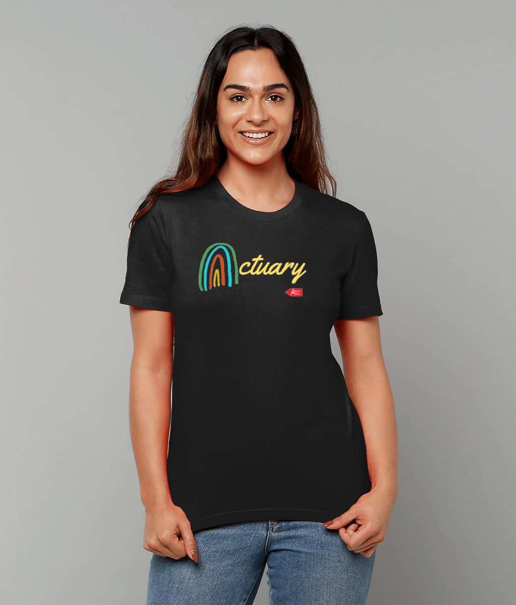 Rainbow A Actuary T-Shirt (Black and White Variants)