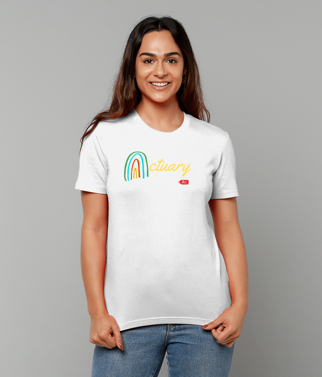 Rainbow A Actuary T-Shirt (Black and White Variants)