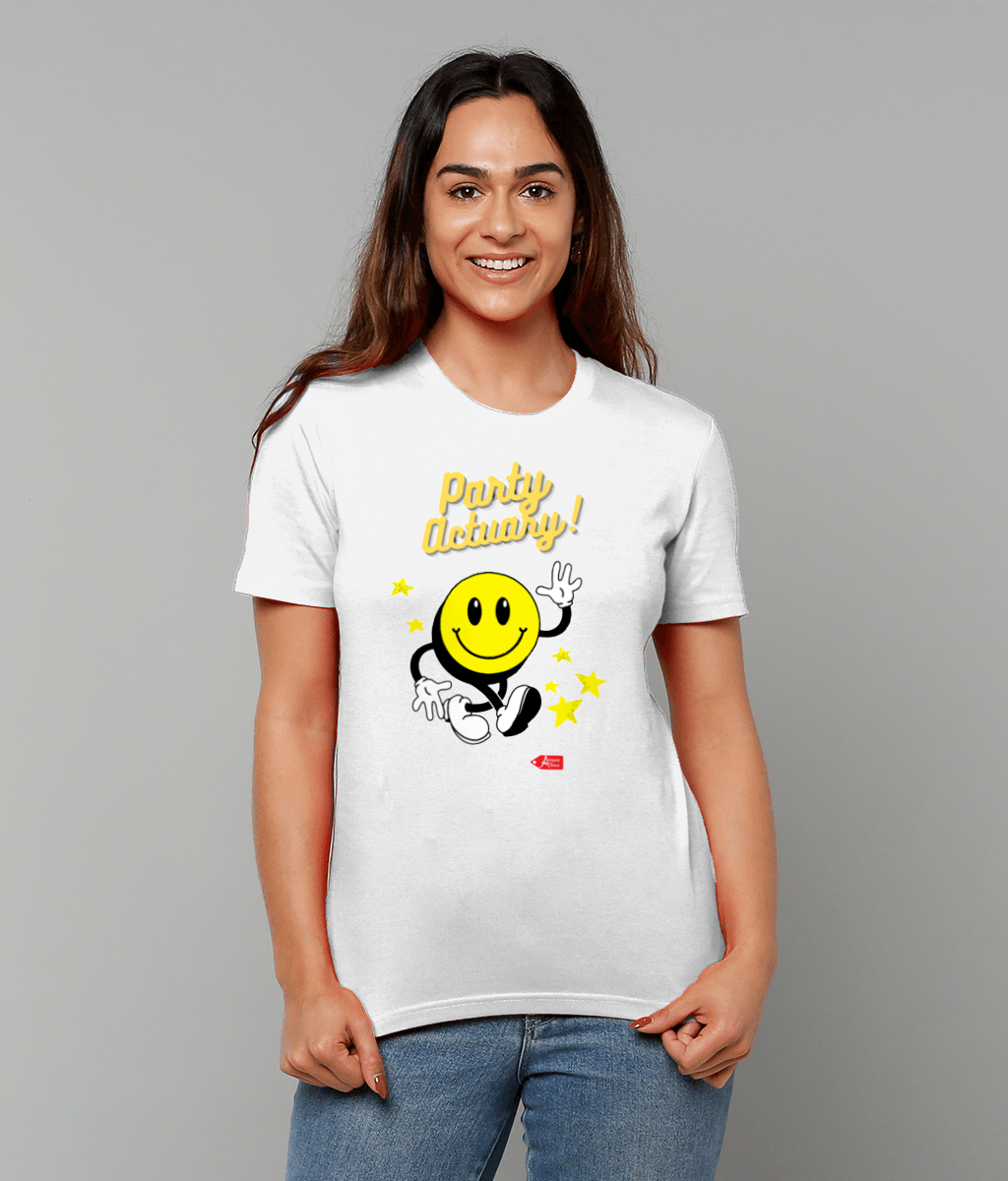 Party Actuary Yellow Cheerful Good Times T-Shirt (Grey and White Variants)