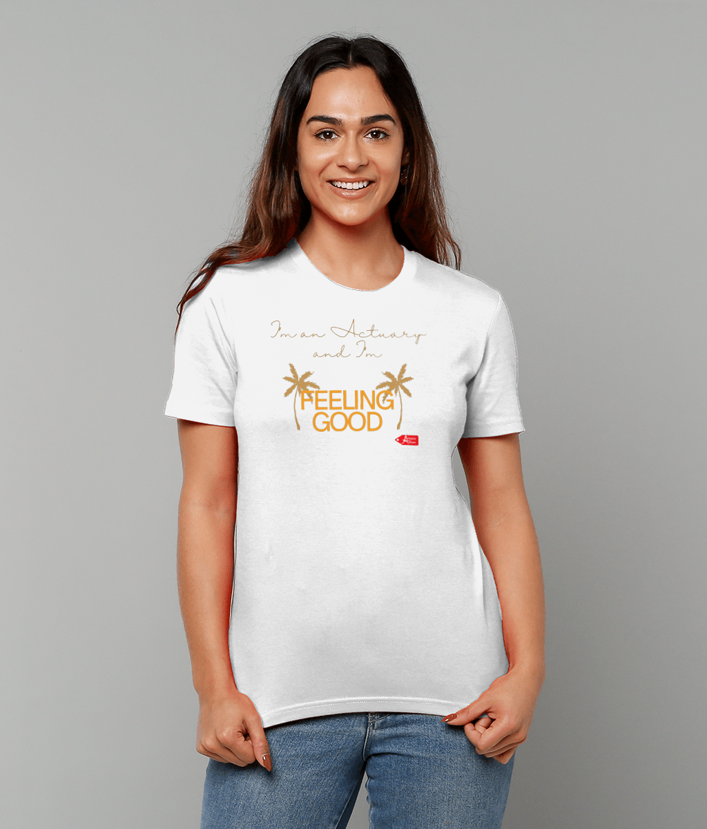 I'm An Actuary And I'm Feeling Good Palm Trees White T-Shirt