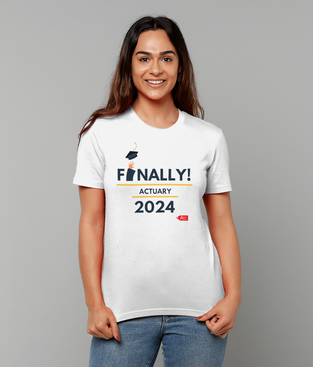 Finally Actuary 2024 White T-Shirt