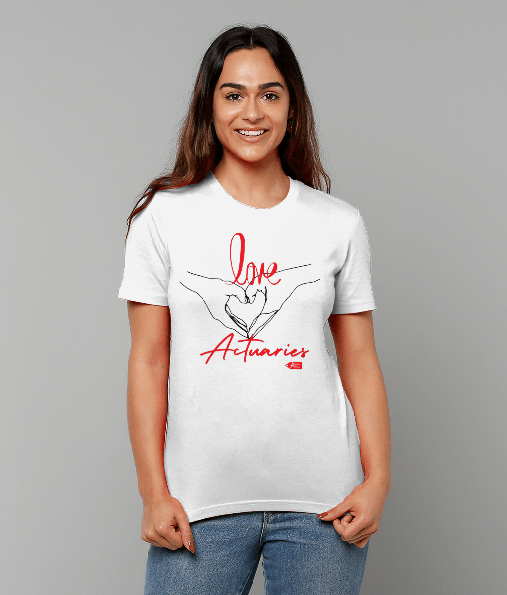 Love Actuaries White T-Shirt