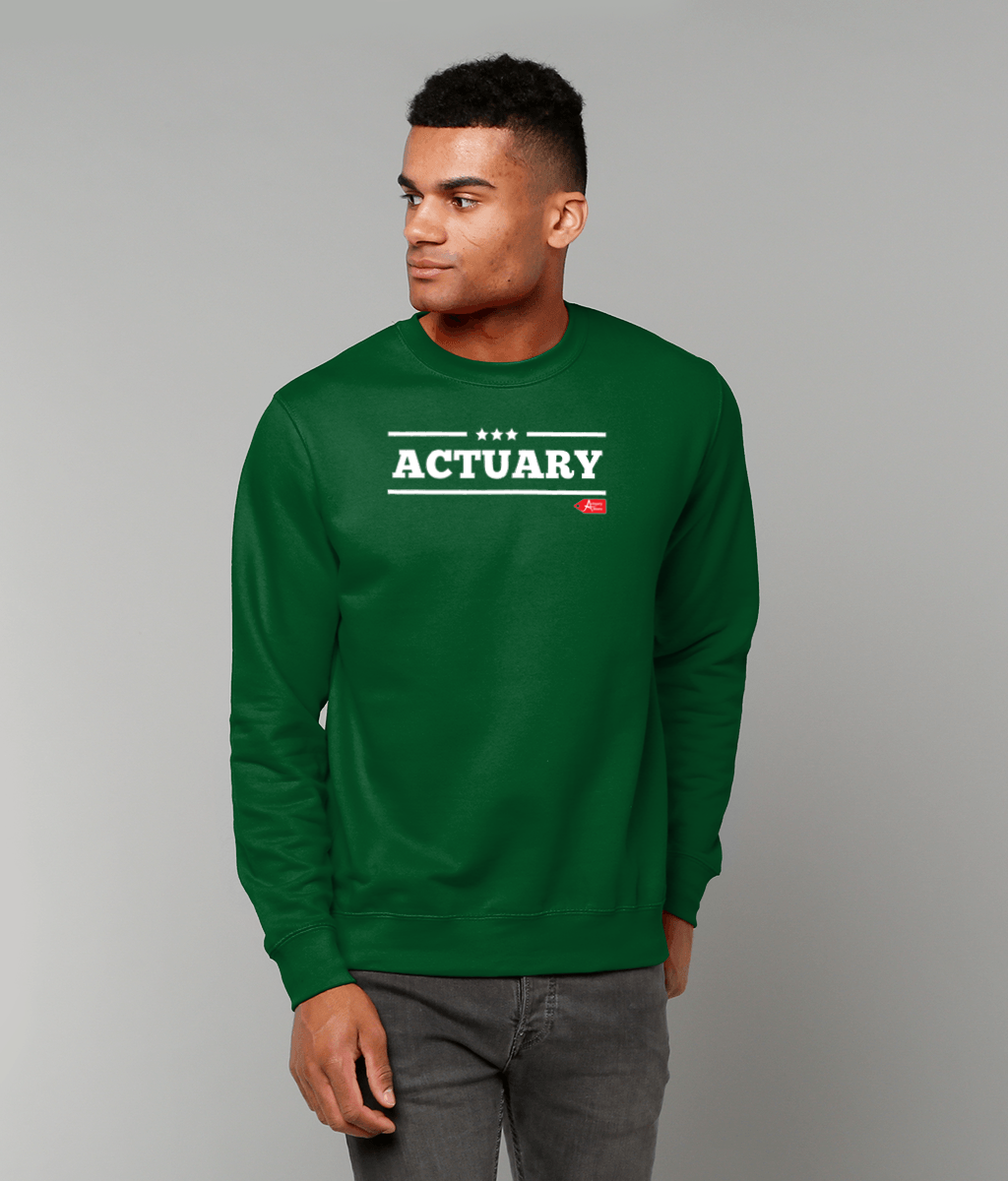 Actuary Bold Star Military Sweatshirt (Red, Green and Black Variants)