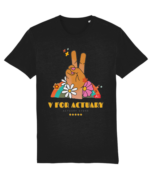 V For Actuary Peace T-Shirt