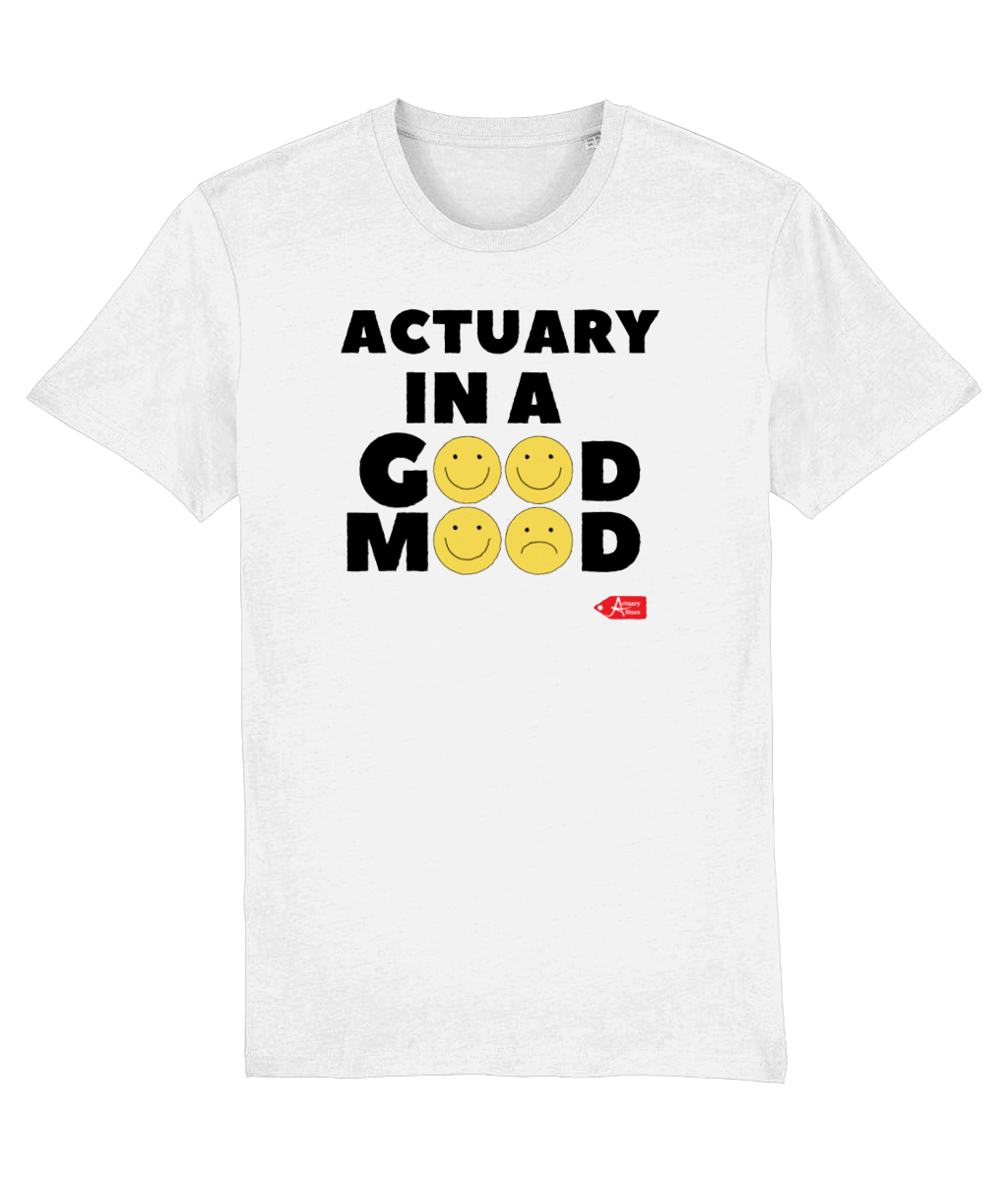 Actuary In a Good Mood Emoji White T-Shirt